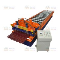 Aluminum Glazed  Tile Galvanized Colored Steel Sheets Panel Roll Roofing Making Machine